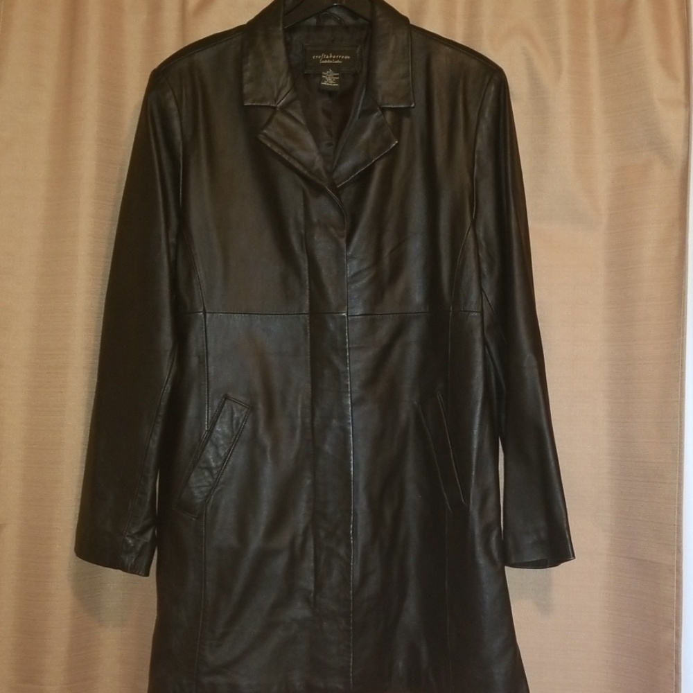 Women's Croft & Barrow Black leather jacket